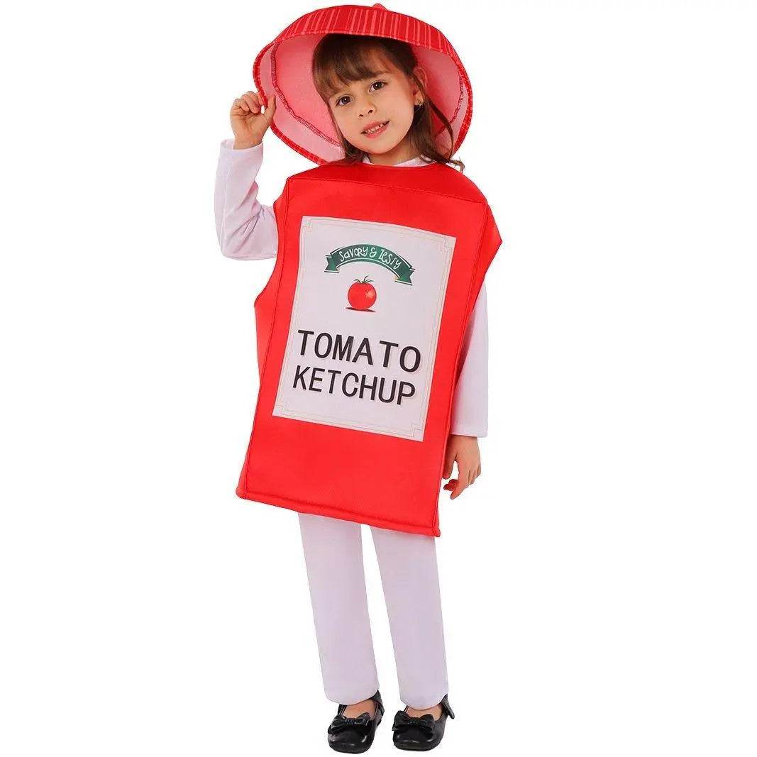 Ketchup Kids Funny Stage Performance Cosplay Costumes Halloween - Ecosfun