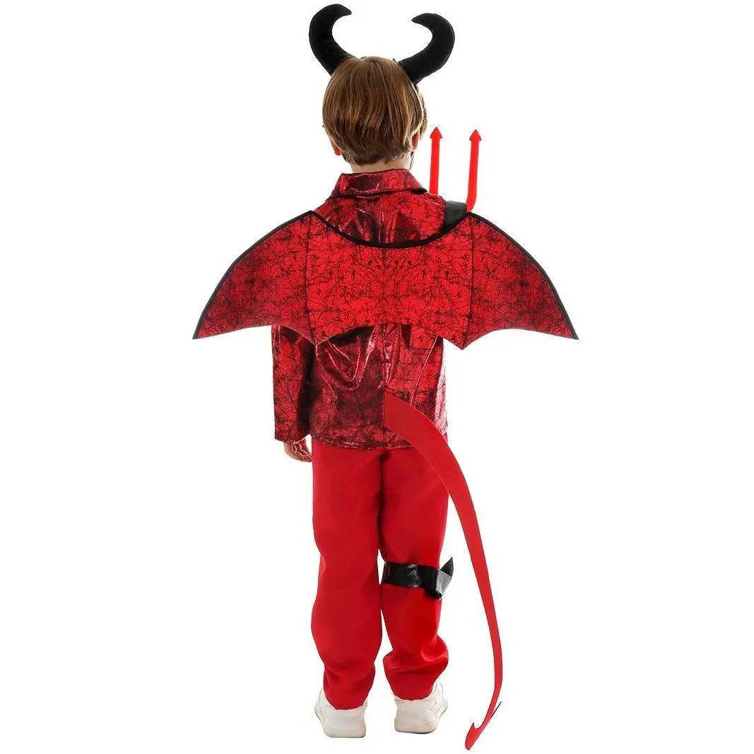Kid's Punk Style Little Devil Costume Halloween Stage Cosplay - Ecosfun