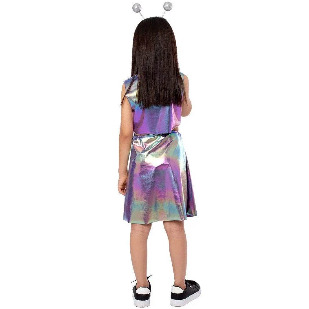 Kids Alien Role Play Costume Halloween Skirt Outfit for School Stage Performances - Ecosfun