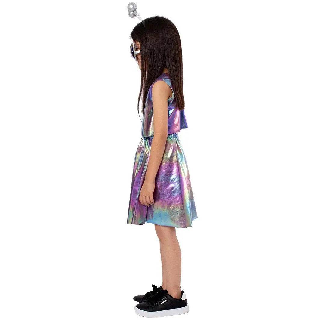 Kids Alien Role Play Costume Halloween Skirt Outfit for School Stage Performances - Ecosfun