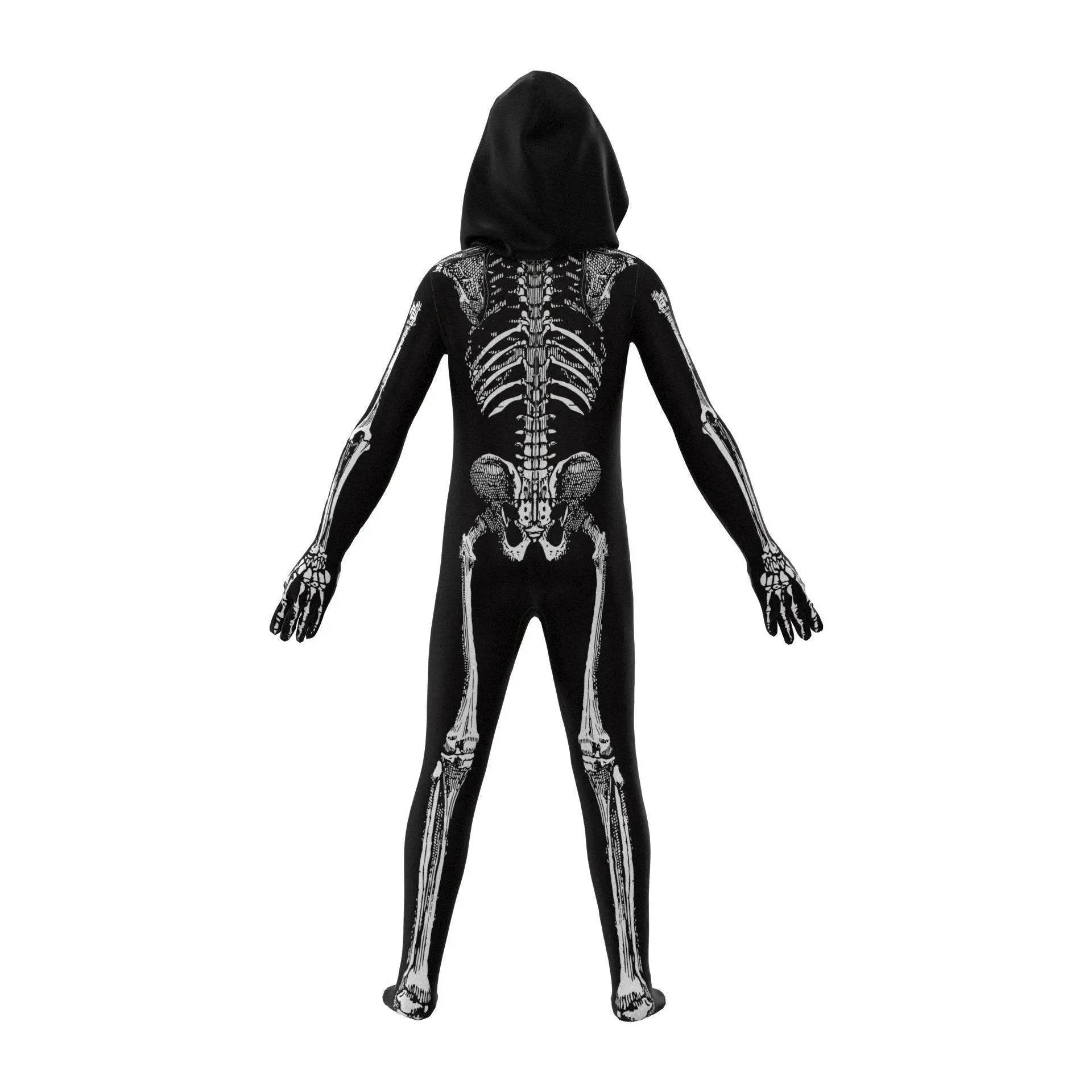 Kids Horror Skull Zentai Jumpsuit Costumes Halloween Carnival Cosplay - Ecosfun
