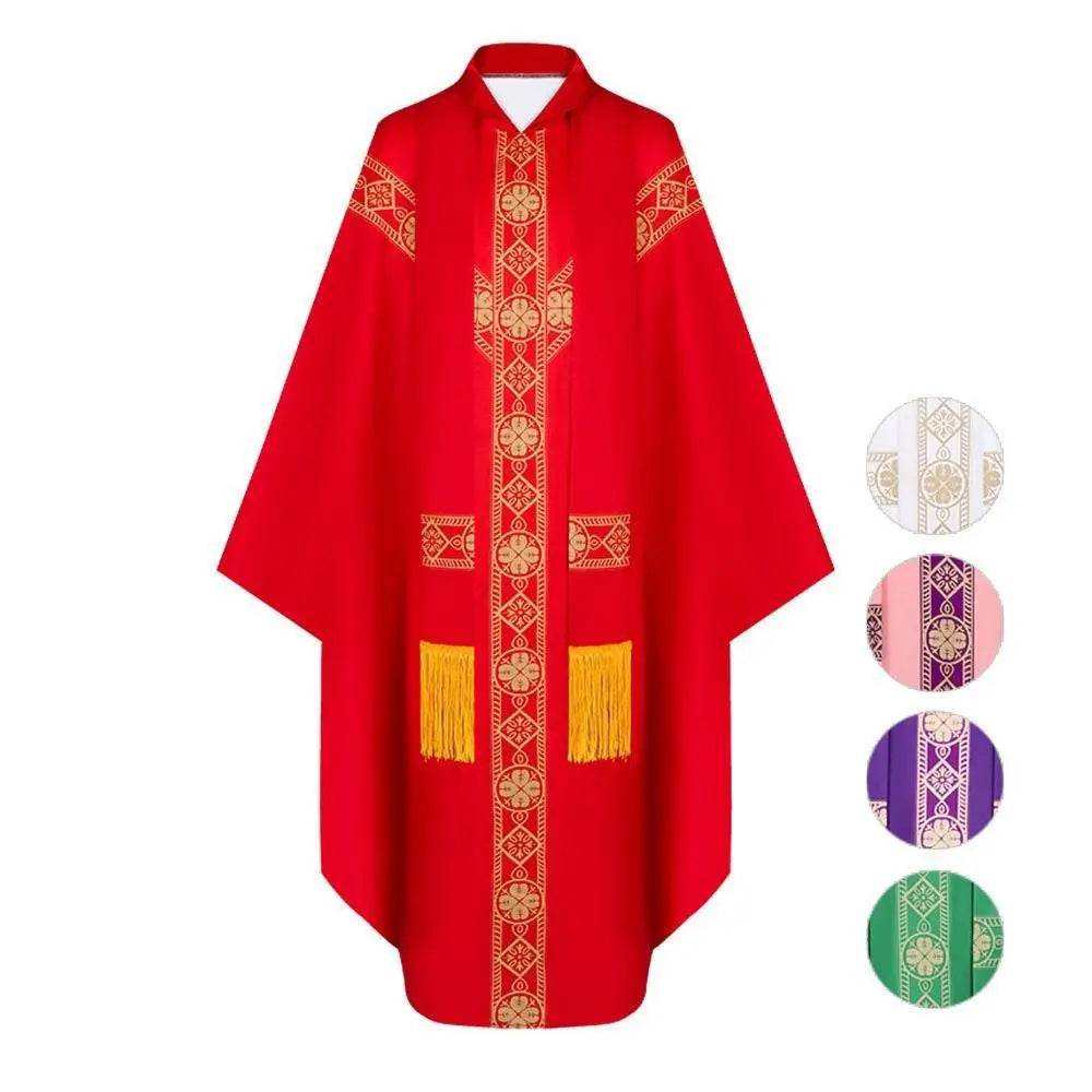 Medieval Cloak Spliced Priest Uniform Cosplay Costume Outfits Halloween Carnival Suit - Ecosfun