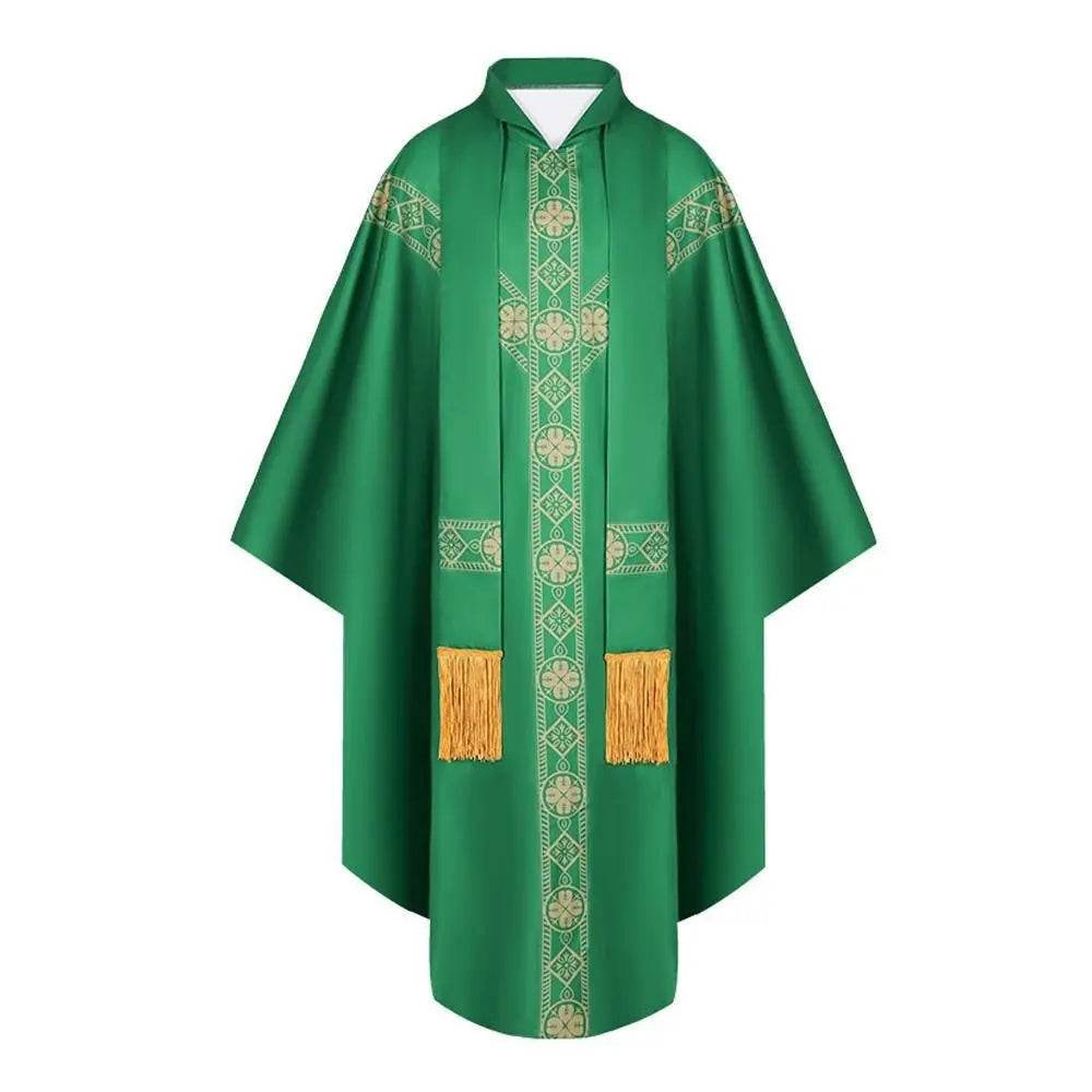 Medieval Cloak Spliced Priest Uniform Cosplay Costume Outfits Halloween Carnival Suit - Ecosfun