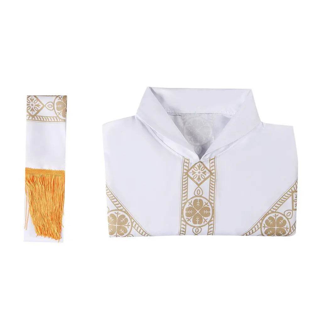 Medieval Cloak Spliced Priest Uniform Cosplay Costume Outfits Halloween Carnival Suit - Ecosfun