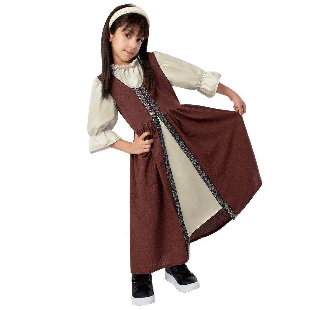 Medieval Palace Dress Vintage Kids Party Halloween Cosplay Costumes - Ecosfun