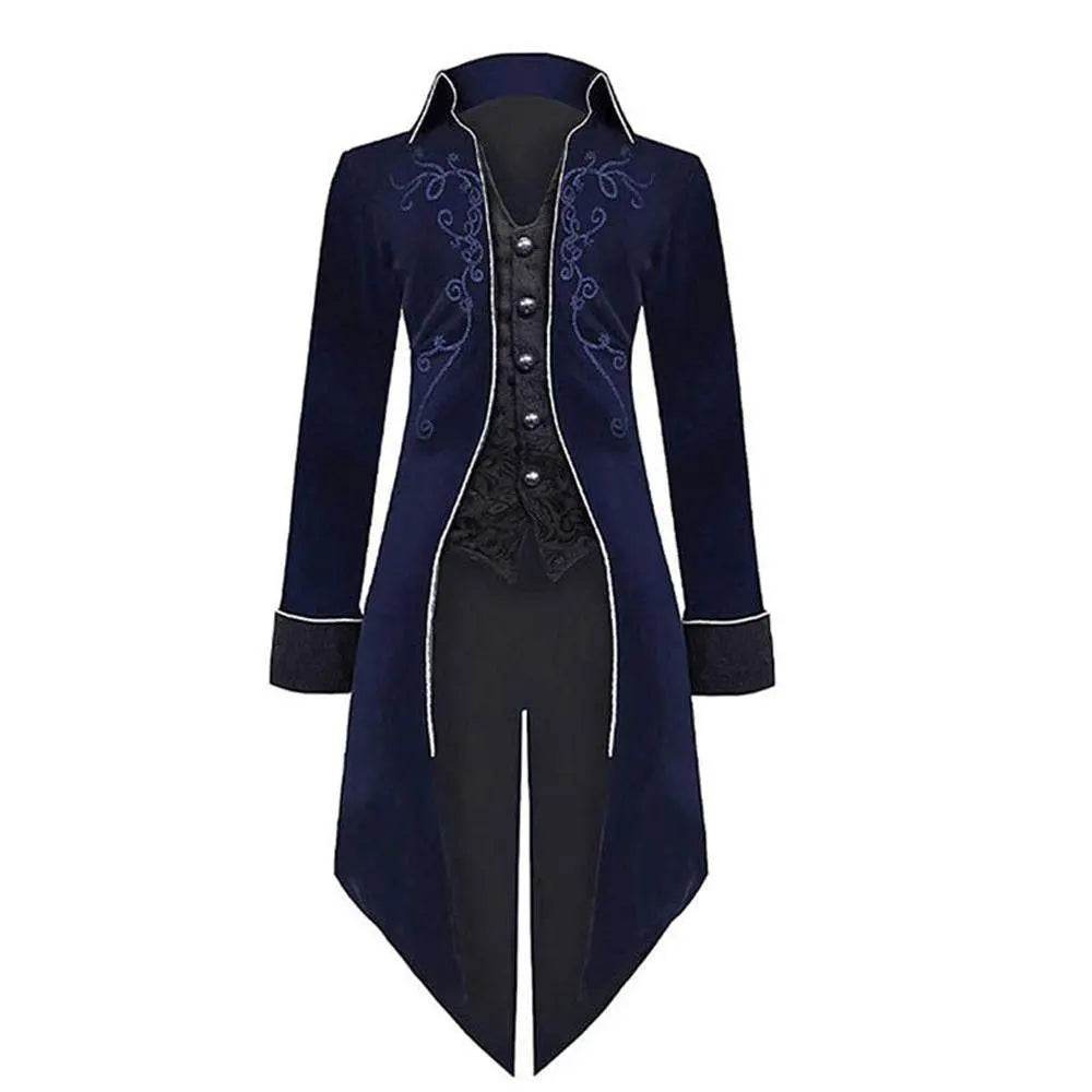 Medieval Steampunk Tailcoat Halloween Costumes Vampire Gothic Jackets Vintage Coat For Men - Ecosfun