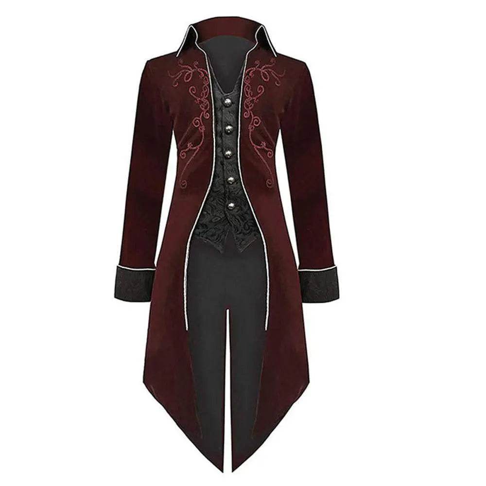 Medieval Steampunk Tailcoat Halloween Costumes Vampire Gothic Jackets Vintage Coat For Men - Ecosfun