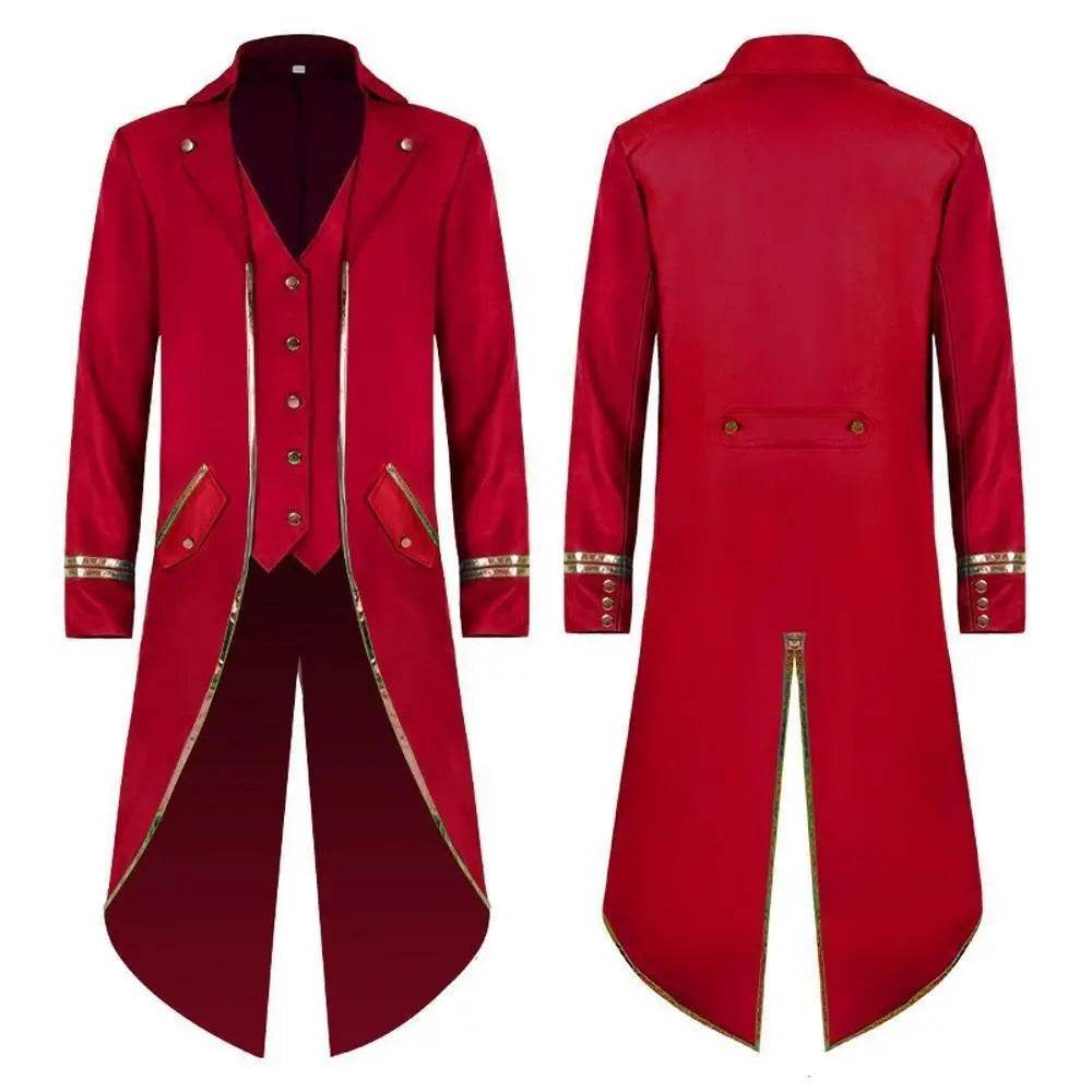 Medieval Steampunk Tailcoat Halloween Costumes Vampire Gothic Jackets Vintage Coat for Men - Ecosfun