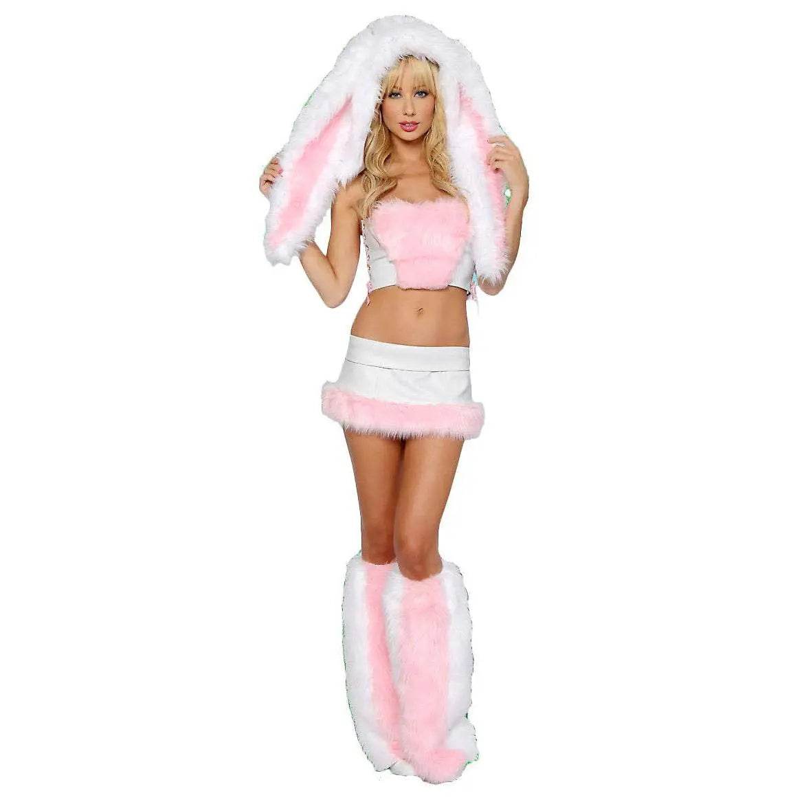 Pink Cute Floppy Bunny Rabbit Corset Easter Costume Halloween Cosplay - Ecosfun