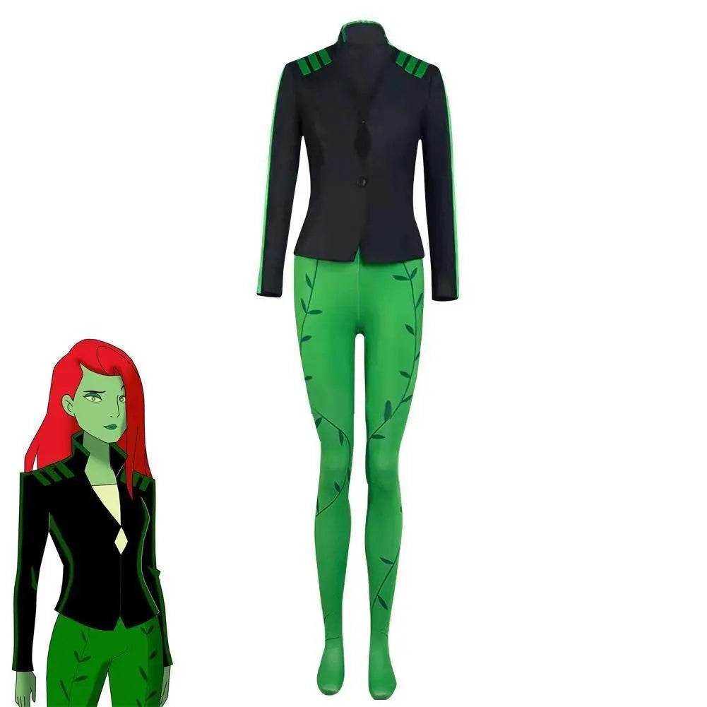 Poison Ivy Cosplay Costume Harley Quinn Outfits Halloween Carnival Dress Up Suit Outfit For Women - Ecosfun