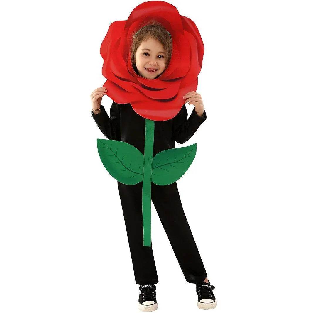 Rose Flower Children's Day Kids Jumpsuit Stage Party Cosplay Costumes - Ecosfun