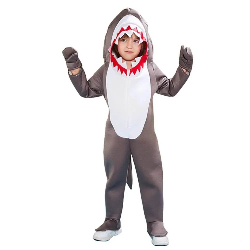 Sea Life Shark Child Jumpsuit Costume Party kids Cosplay Halloween - Ecosfun