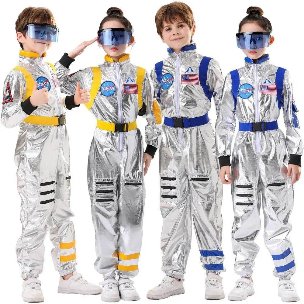 Space Suit Astronaut Couples Costume Carnival Halloween For Kids Girls Boys - Ecosfun