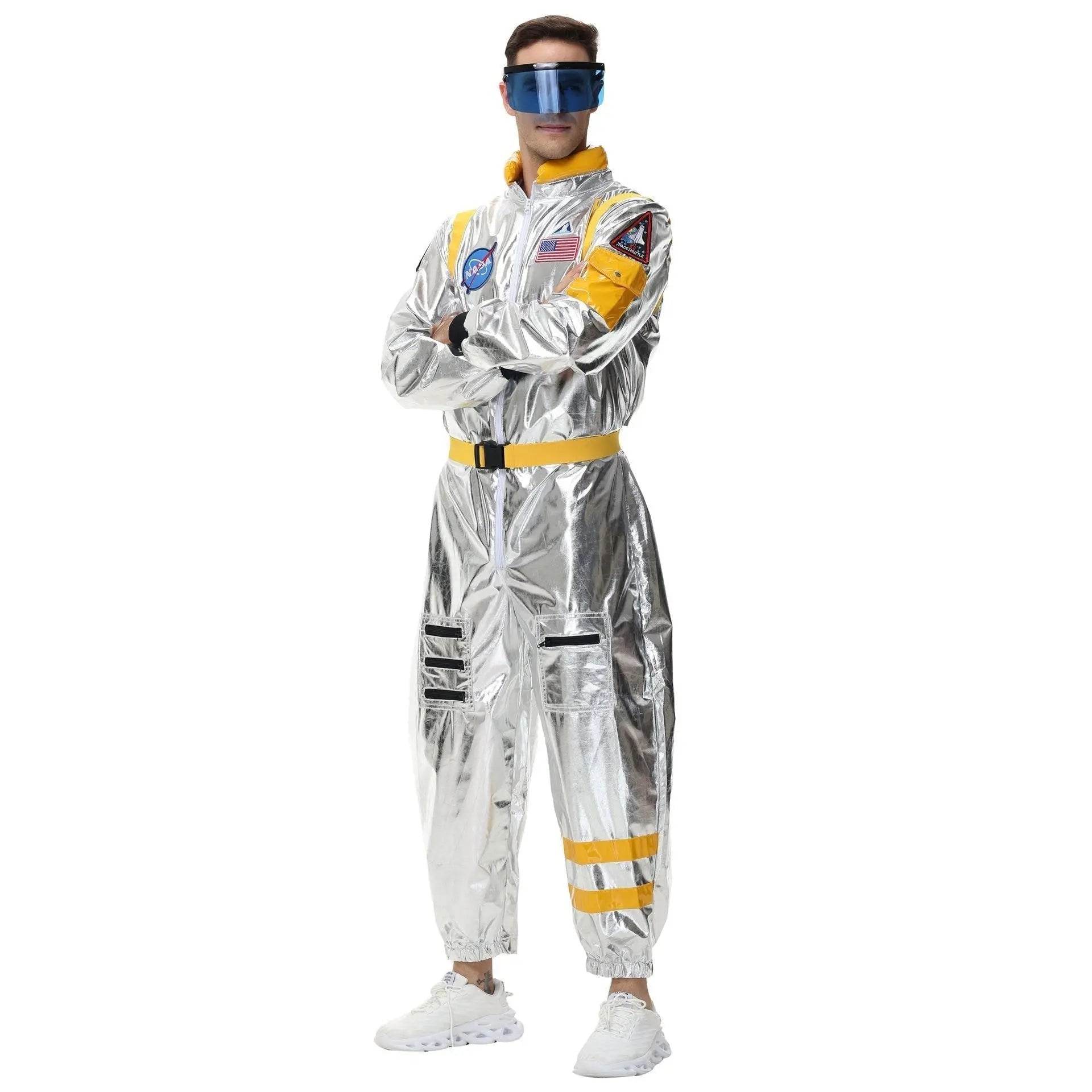 Space Suit Astronaut Couples Costume Carnival Halloween For Women Men - Ecosfun