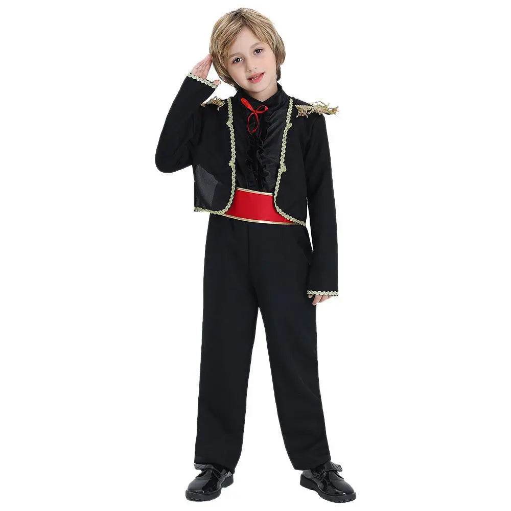 Spanish Matador Flamenco Dance Exotic Kids Cosplay Costume - Ecosfun