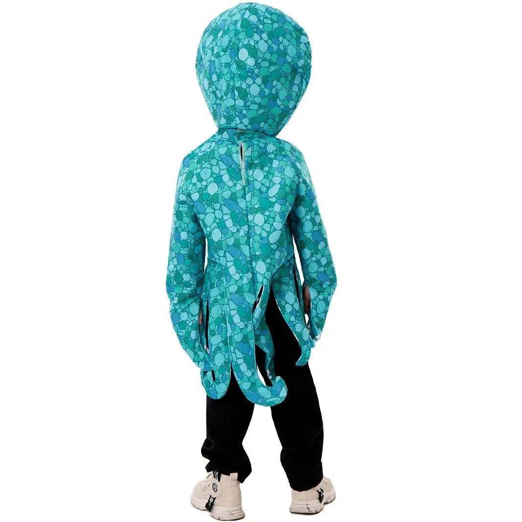 Squid Costume Blue Leggings Jumpsuit Marine Life Cosplay Halloween Christmas School Party For Kids - Ecosfun