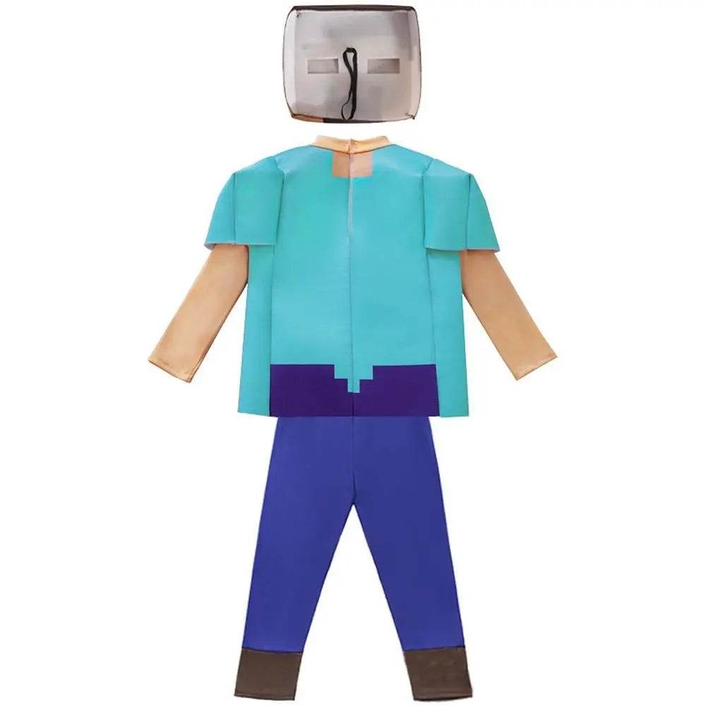 Steve Costume Minecraft Herobrine Notch Alex Cosplay Stage Game Costumes Suits For Kids - Ecosfun