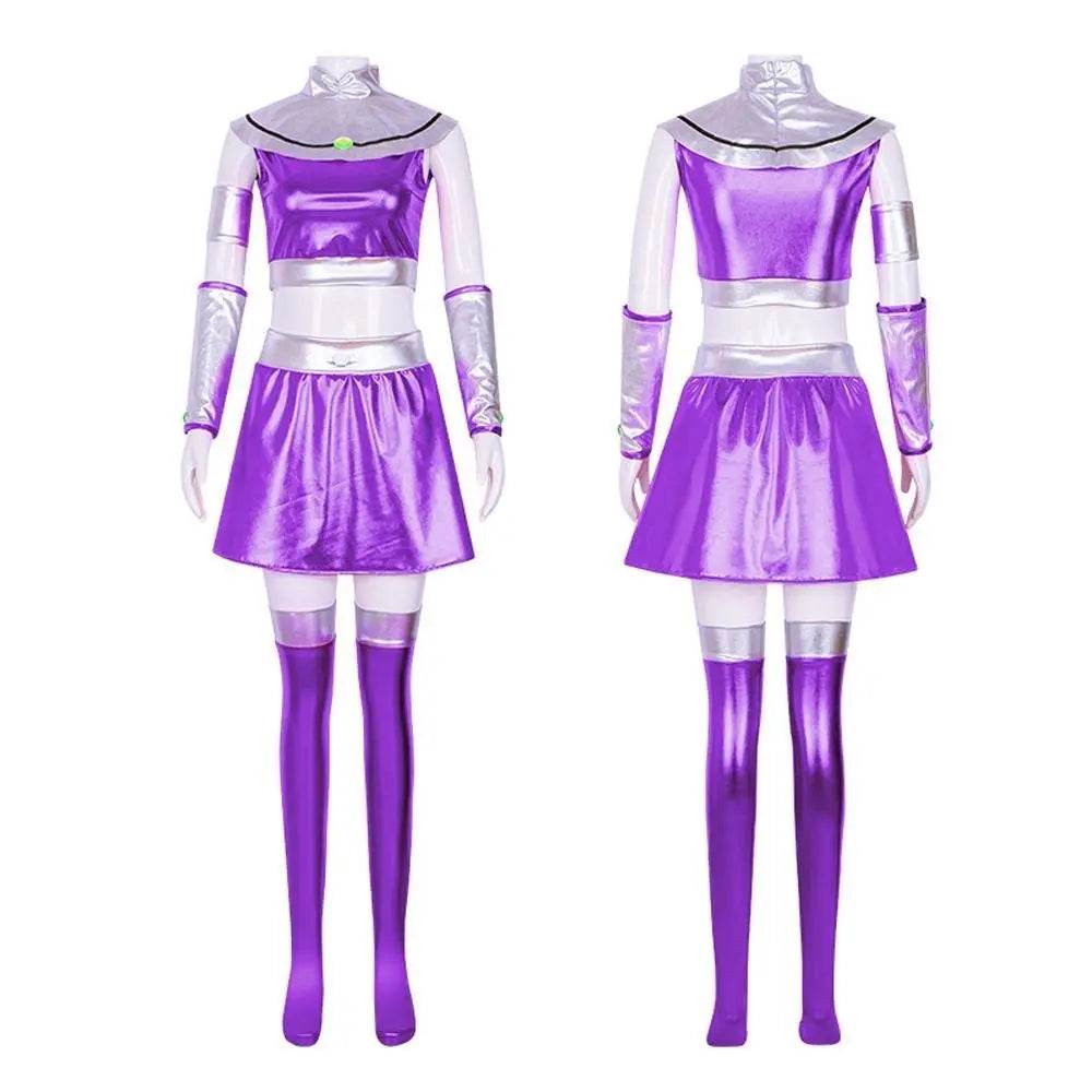 Teen Titans Cosplay Costume Princess Koriand'r Anime Suit Outfit Sets Up For Adults - Ecosfun