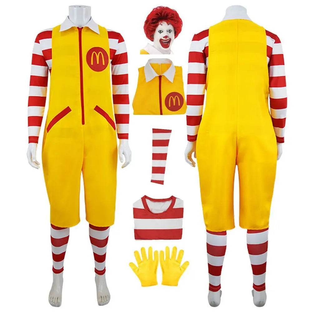 Uncle Ronald McDonald's Cos Costume Cosplay Uniform jumpsuits - Ecosfun