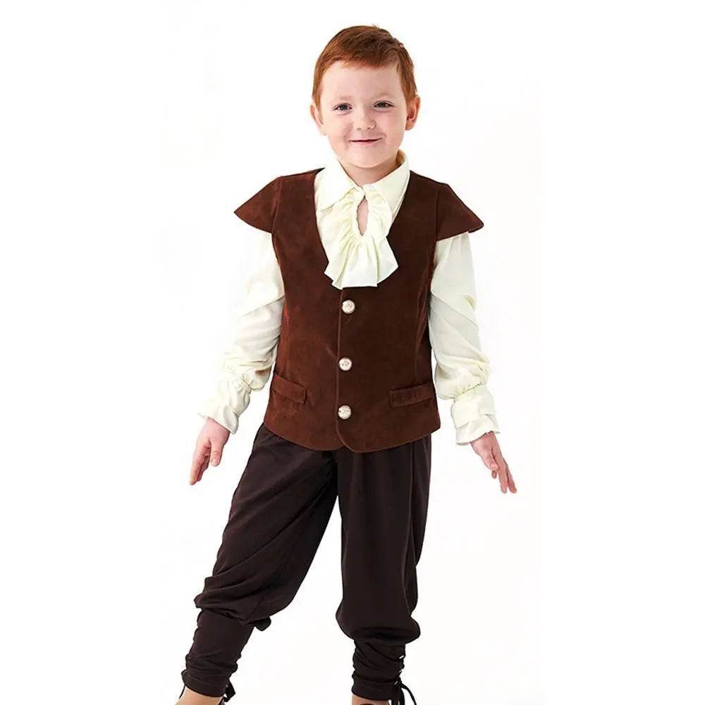 Vampire renaissance victorian pirate costume knight Children Halloween carnival for kids - Ecosfun