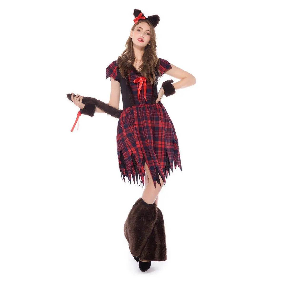 Womens Werewolf Costume Party Clubwear Halloween - Ecosfun