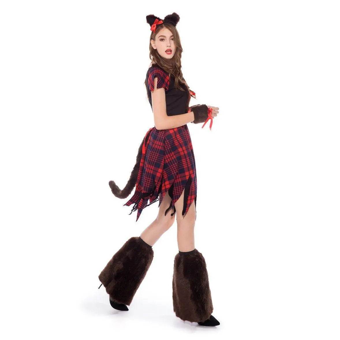 Womens Werewolf Costume Party Clubwear Halloween - Ecosfun