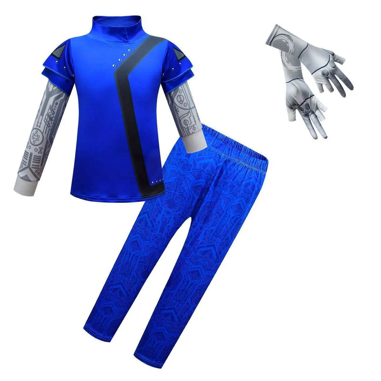 Zombies 3 Blue Cosplay Costume two piece set Bodysuit Outfits for kids - Ecosfun