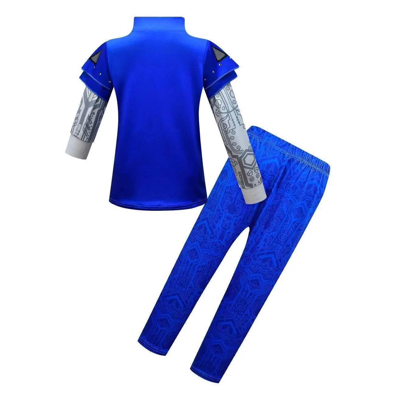 Zombies 3 Blue Cosplay Costume two piece set Bodysuit Outfits for kids - Ecosfun