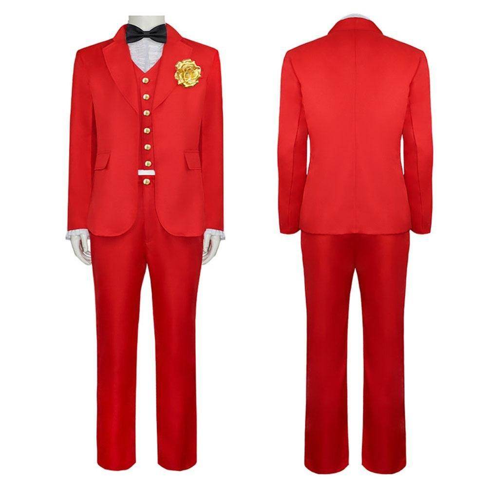 Beetlejuice 2 Michael Keaton Costume Red Suit for Men Kids Party Halloween - Ecosfun