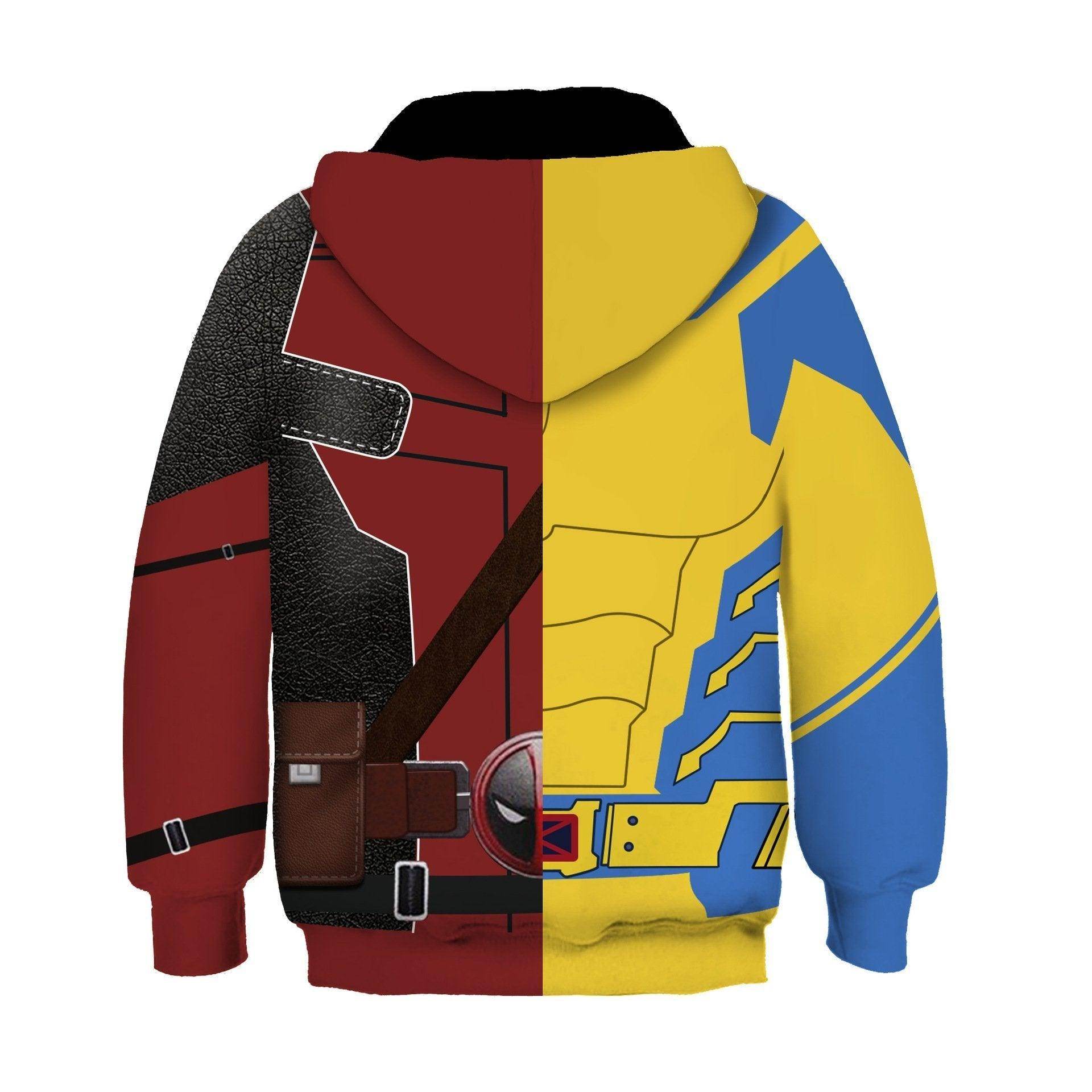 Deadpool and Wolverine Children 3D cartoon Sweater Jumpsuit cosplay - Ecosfun