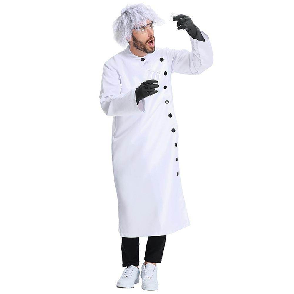 Frankenstein Mad scientist Professional Lab Coat Halloween Party Cosplay Set - Ecosfun