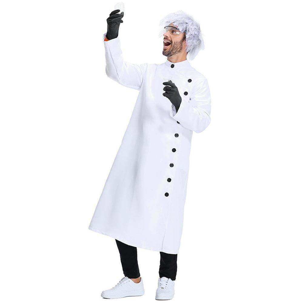 Frankenstein Mad scientist Professional Lab Coat Halloween Party Cosplay Set - Ecosfun