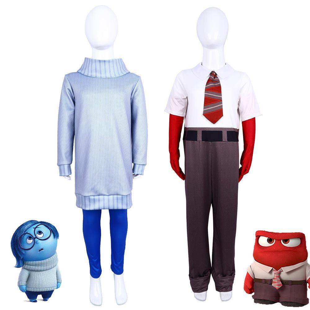 Inside Out 2 Joy Anger Fear Sadness Disgust cosplay costumes dress for the Halloween stage show - Ecosfun