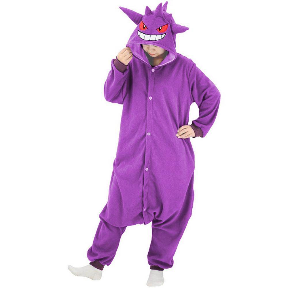 Gengar Kigurumi Onesies Anime Pokemon Pajamas Pyjamas Halloween Costume - Ecosfun
