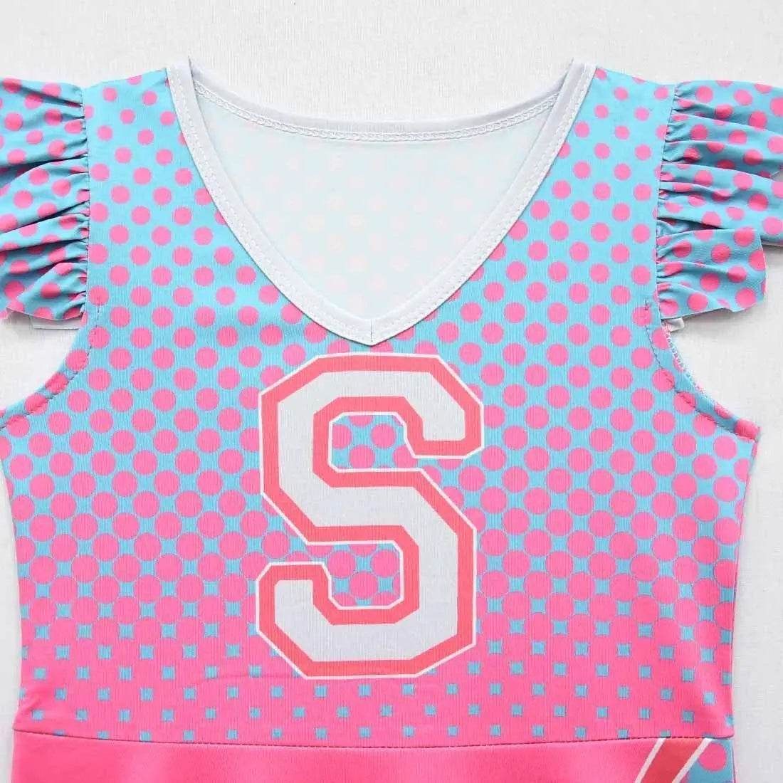 kids costume College Zombies 2 Cheerleader dress Costume Children's Dress - Ecosfun
