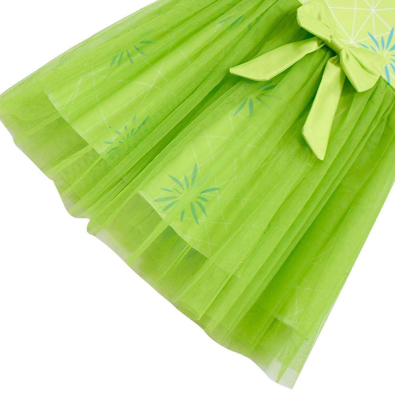 Kids' Inside Out Joy Tutu Dress Costume Cosplay Princess Gown with Bag and Mask - Ecosfun