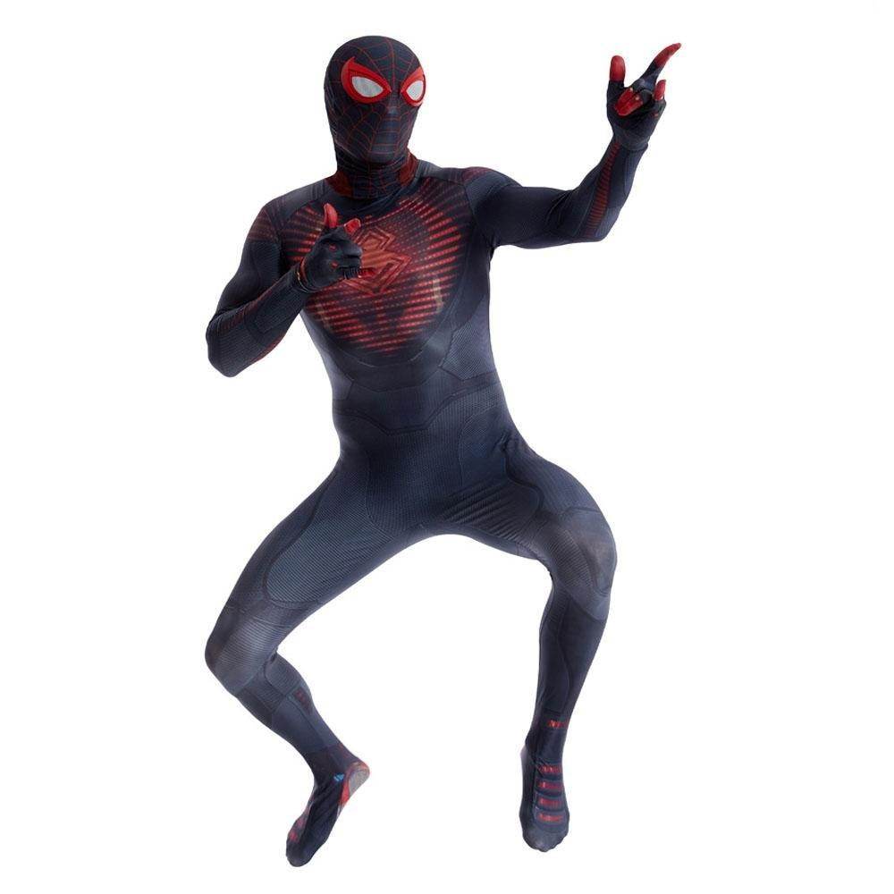 Miles Morales Spider Man PS5 Cosplay Suit Ultimate Costume for Kids and Adults - Ecosfun