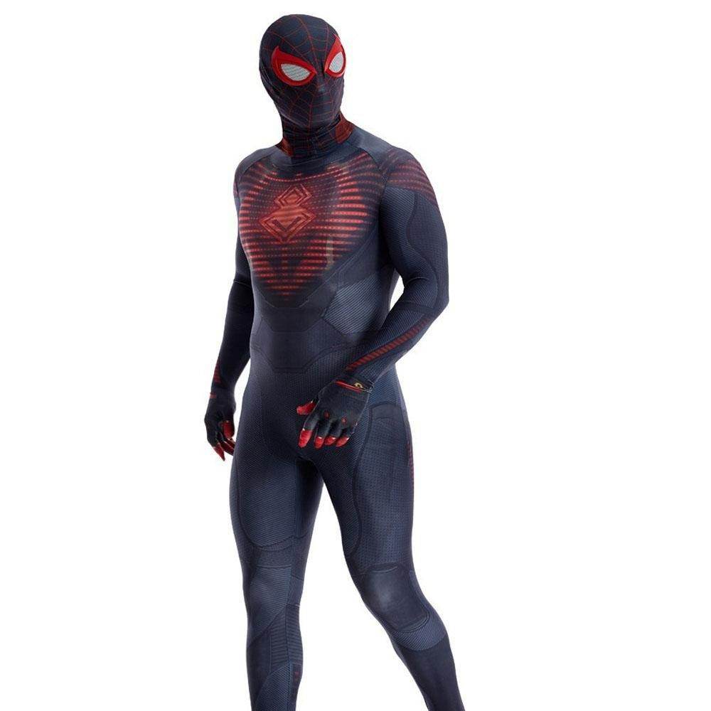 Miles Morales Spider Man PS5 Cosplay Suit Ultimate Costume for Kids and Adults - Ecosfun