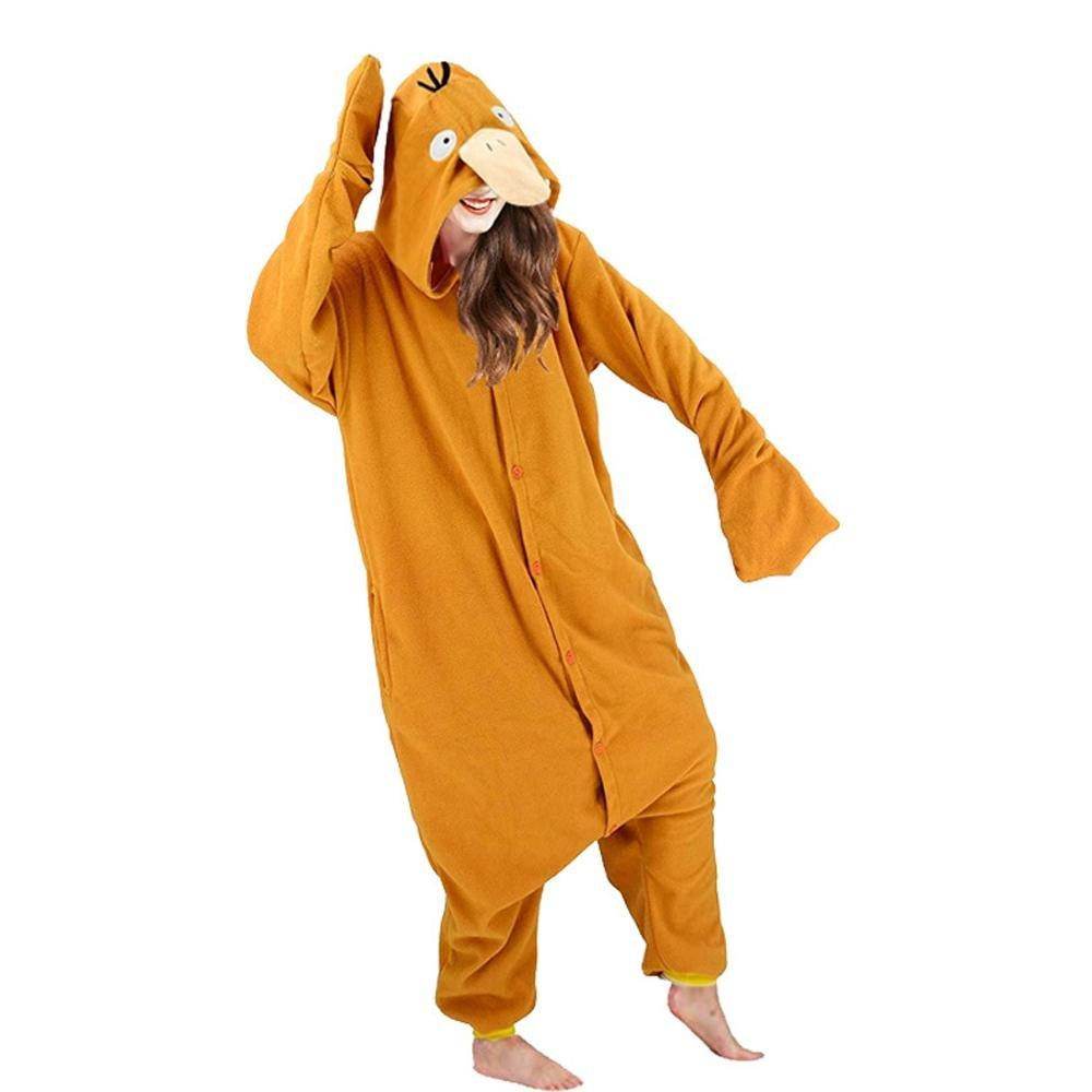 Psyduck Pokemon Kigurumi Onesies Pajamas Pyjamas Costume For Adult - Ecosfun