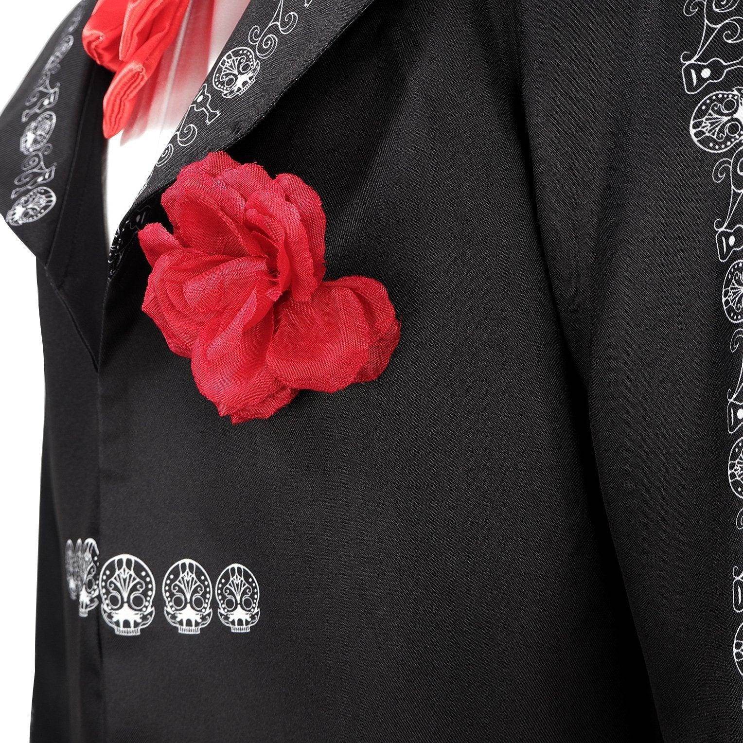 Scary Skeleton Suit - Black and White Halloween Pants and Jacket business suit cosplay - Ecosfun