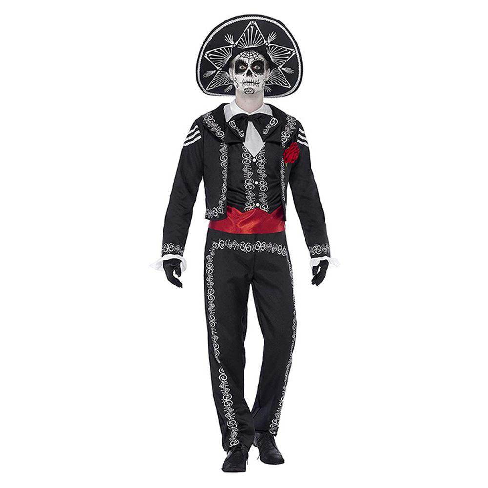 Scary Skeleton Suit - Black and White Halloween Pants and Jacket business suit cosplay - Ecosfun