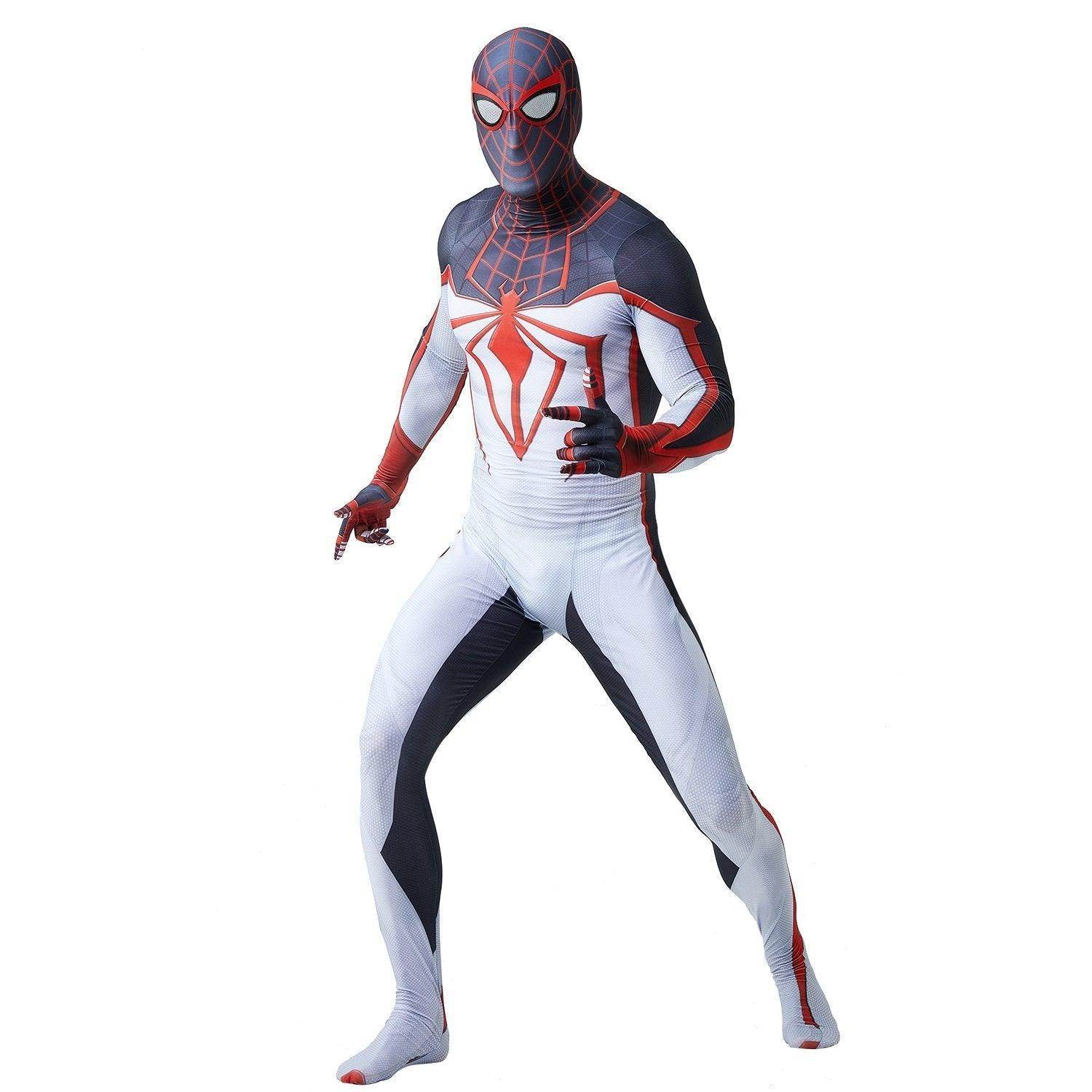 Spider-Man PS5 Game Miles Morales Tight Jumpsuit Costume for Adults and Kids - Ecosfun