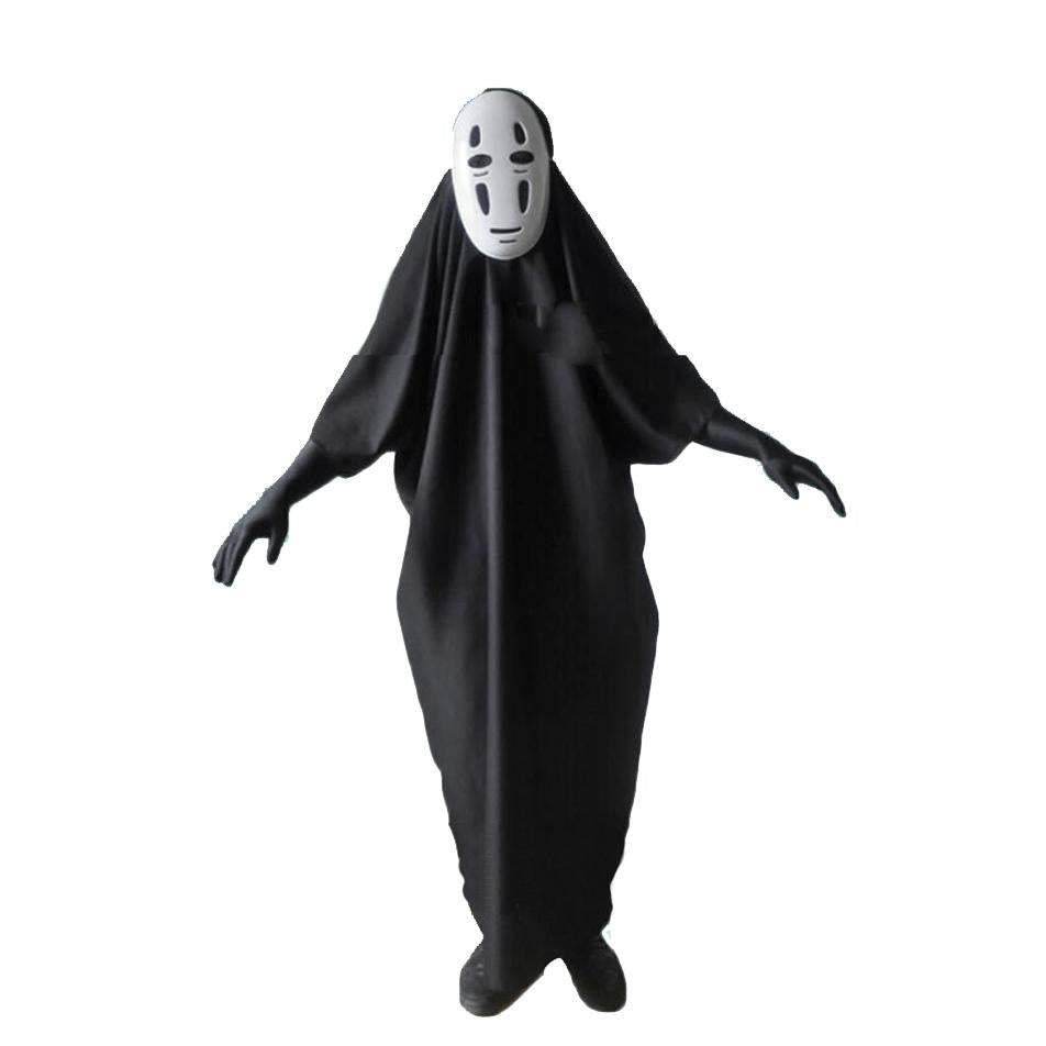 Spirited Away No Face Man Costumes Cosplay Set With Mask And Gloves - Ecosfun