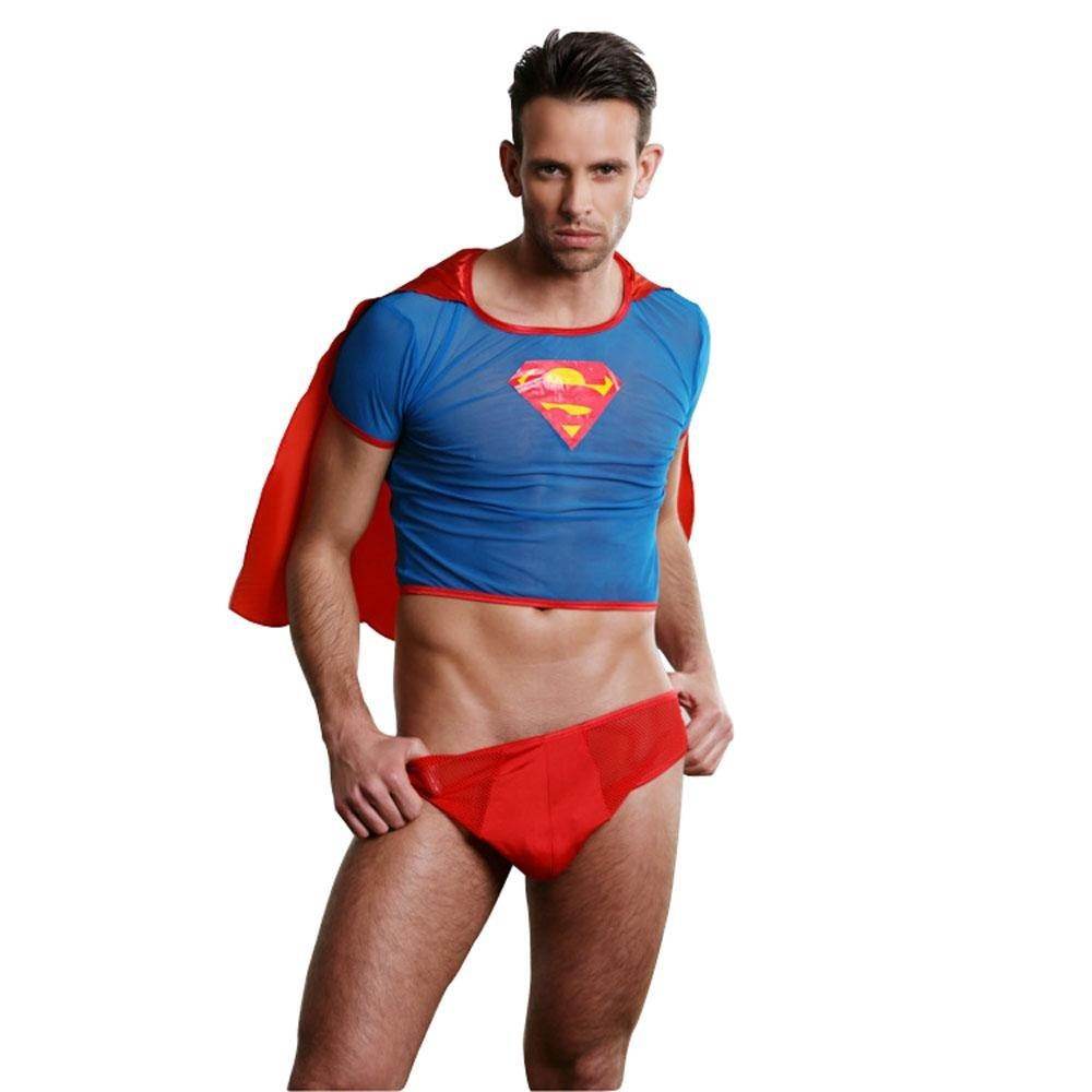 Stag Do Party Fancy Dress Superman Costume For Men - Ecosfun