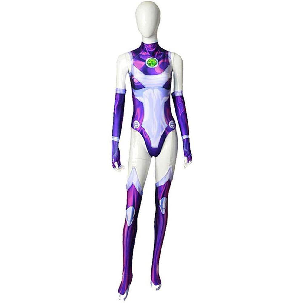 Starfire Jumpsuit Zentai Cosplay Costume Halloween Carnival Suit For Adults - Ecosfun