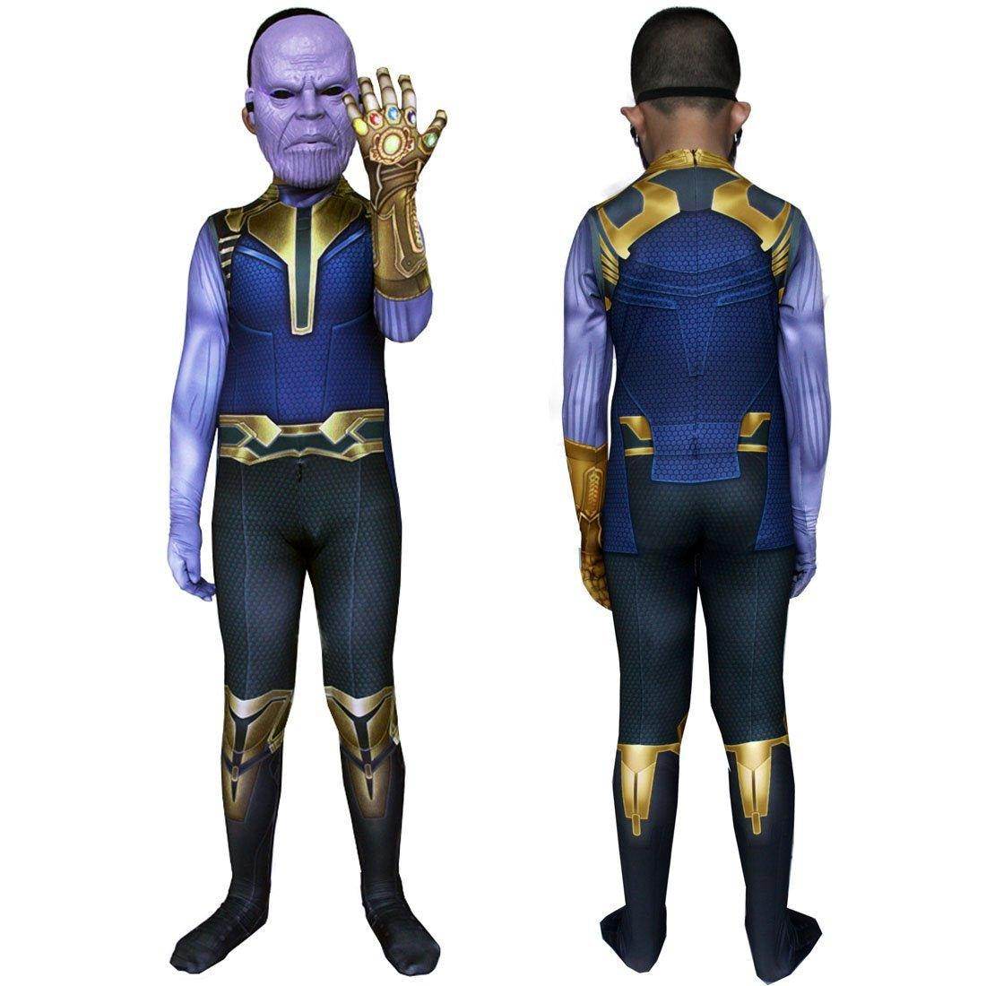 Thanos costume Jumpsuit bodysuits Avengers 4 with mask party cosplay Hallowwen - Ecosfun