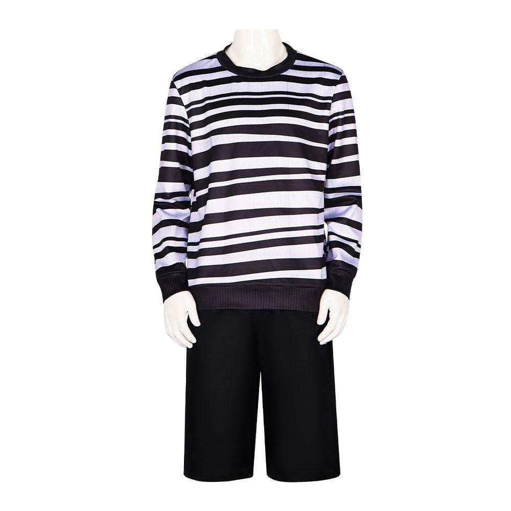 The Addams Family Wednesday Pugsley Costume Halloween Cosplay Carnival Suit Adults - Ecosfun