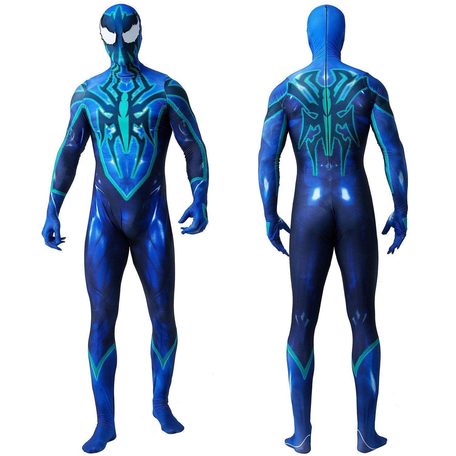 Vibrant Blue Spider-Man Peter Parker Cosplay Jumpsuit Costume New Fashion Superhero Suit - Ecosfun