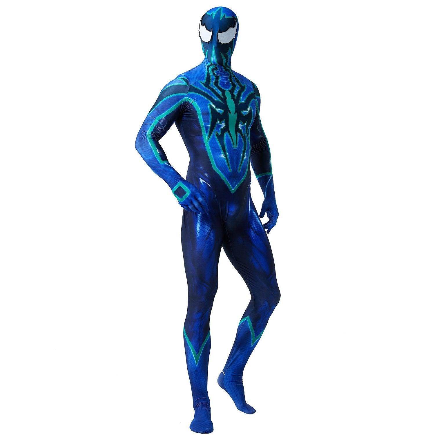 Vibrant Blue Spider-Man Peter Parker Cosplay Jumpsuit Costume New Fashion Superhero Suit - Ecosfun