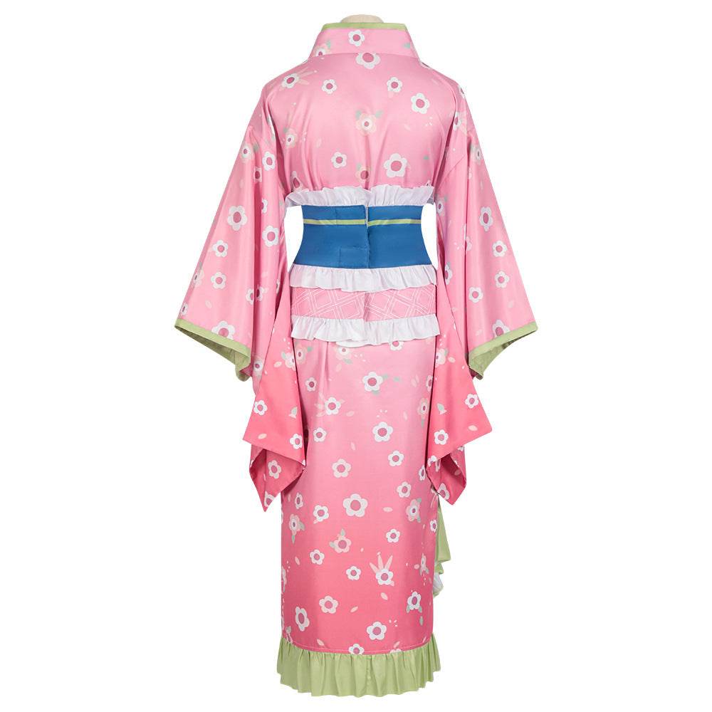 Kanroji Mitsuri Cosplay Costume Women Pink Kimono Party Carnival - Ecosfun